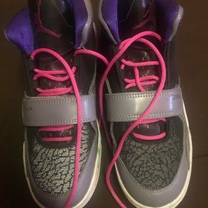 Grey/pink/purple Jordans
